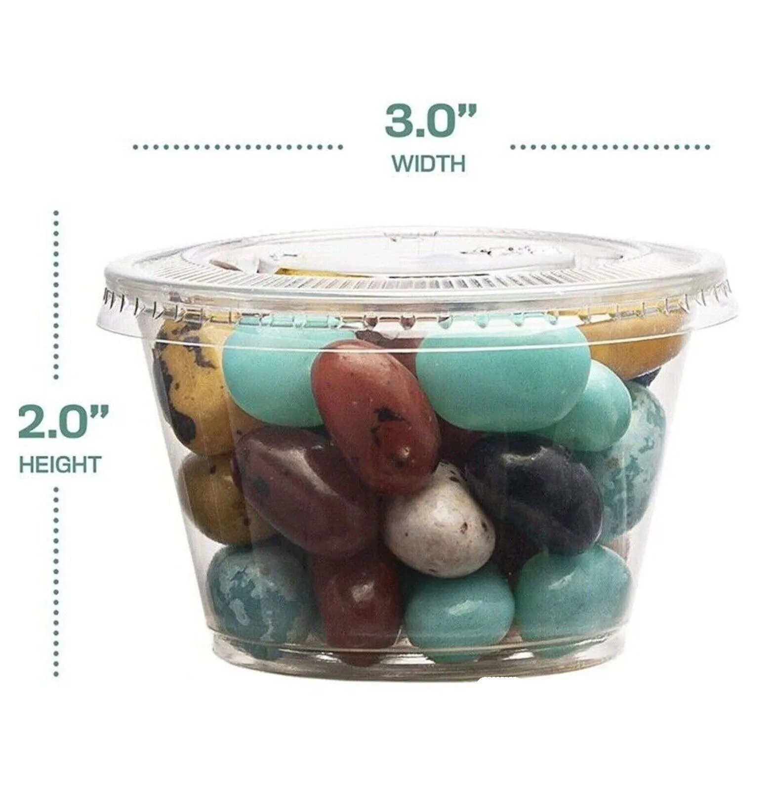 16 PCS Clear Shot Plastic Disposable Portion Cups With Lids In Bag 4 Oz - New