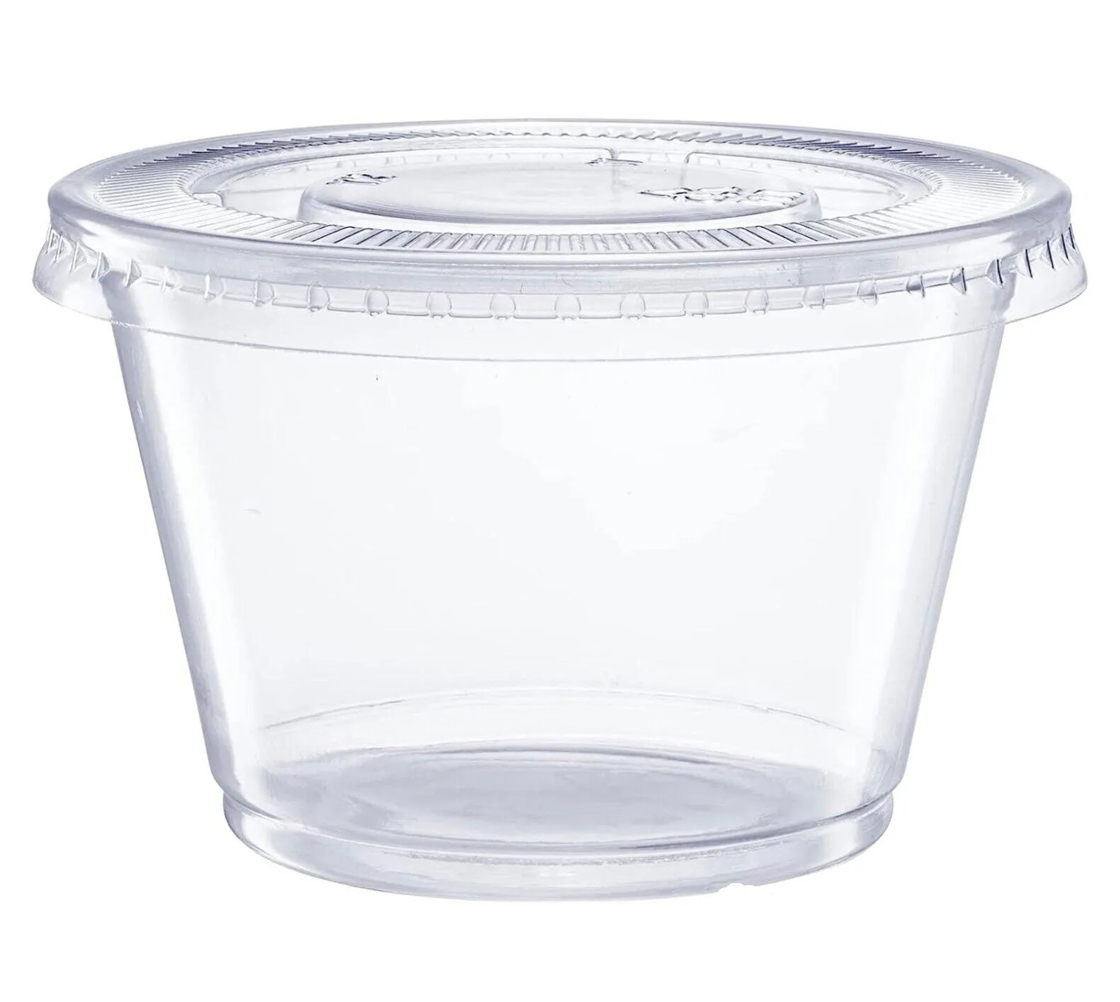 16 PCS Clear Shot Plastic Disposable Portion Cups With Lids In Bag 4 Oz - New