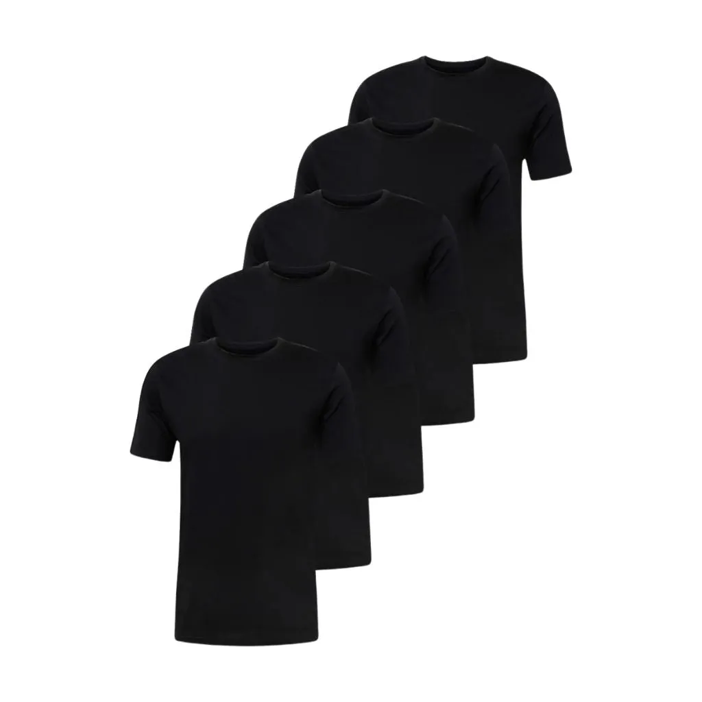 5 PACK T-SHIRTS - Black