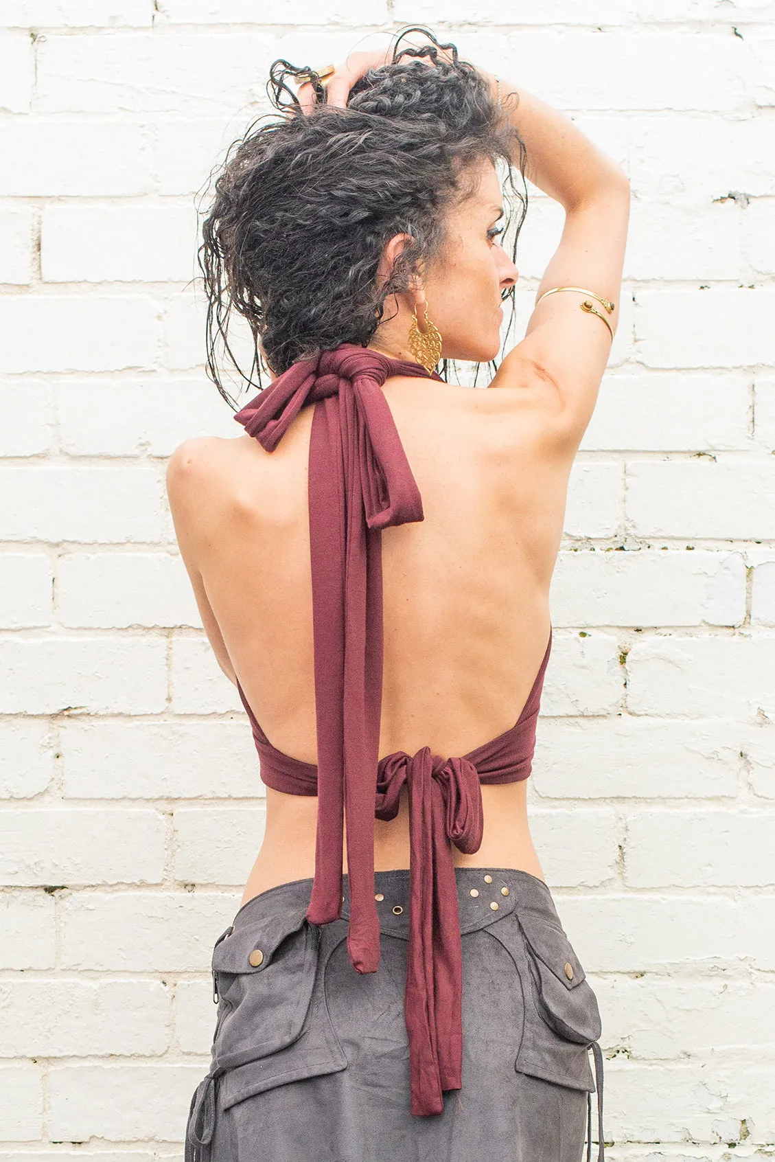 Ariel Crop Top in Chocolate
