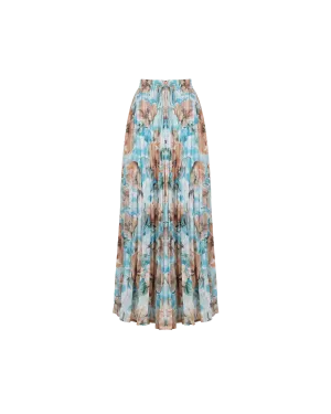 AUGUST PLEAT SKIRT WILTED FLORAL