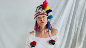 Beaded Shaman Ch'ullo Hat. Peru. Winter Hat. Chullo. 0207