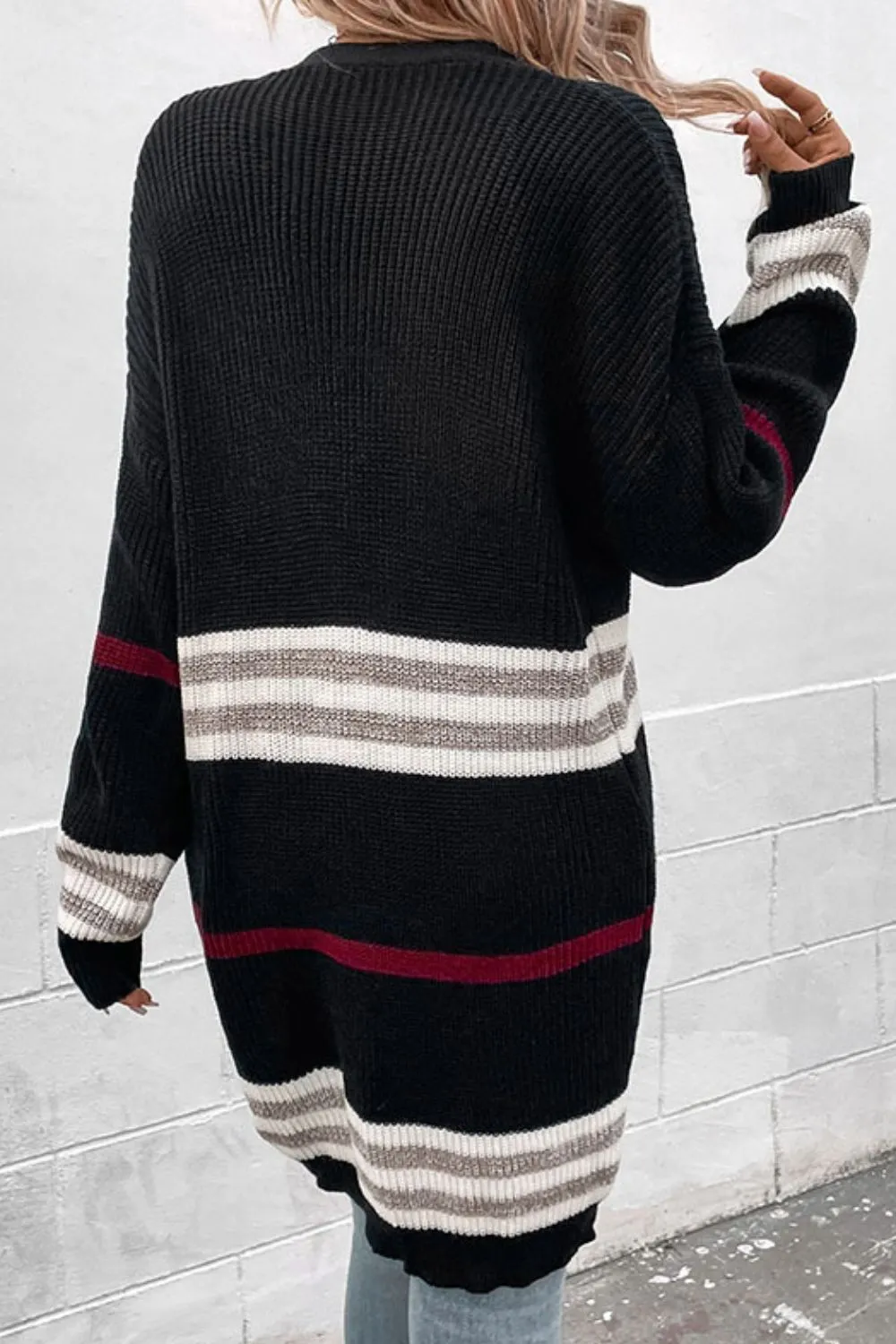 Best Foot Forward Rib-Knit Open Front Cardigan