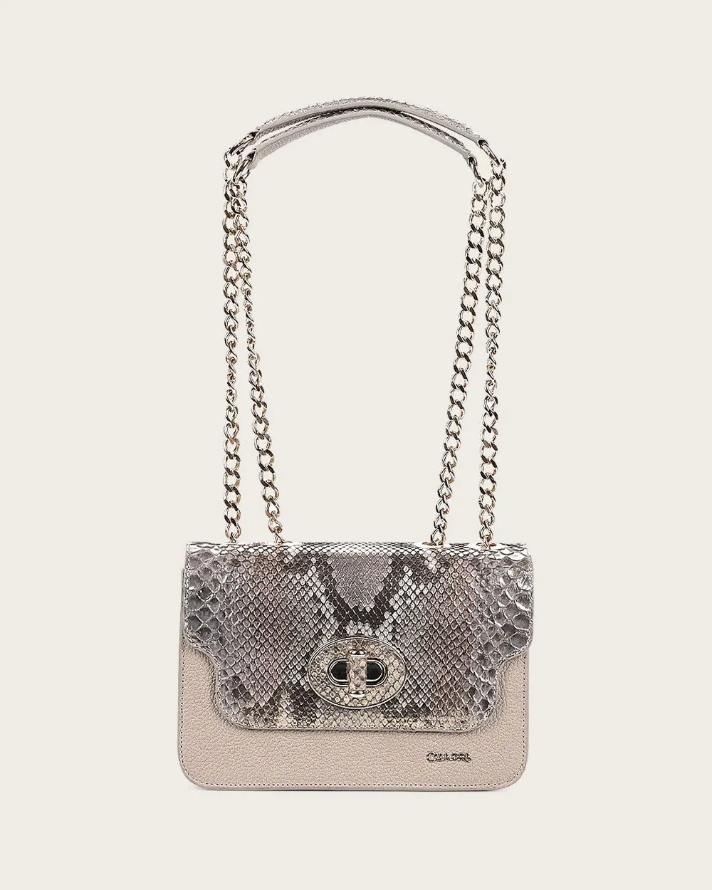 Bone shoulder handbag