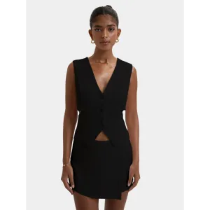 Bouji Kyoto Cut Out Waist Coat Black