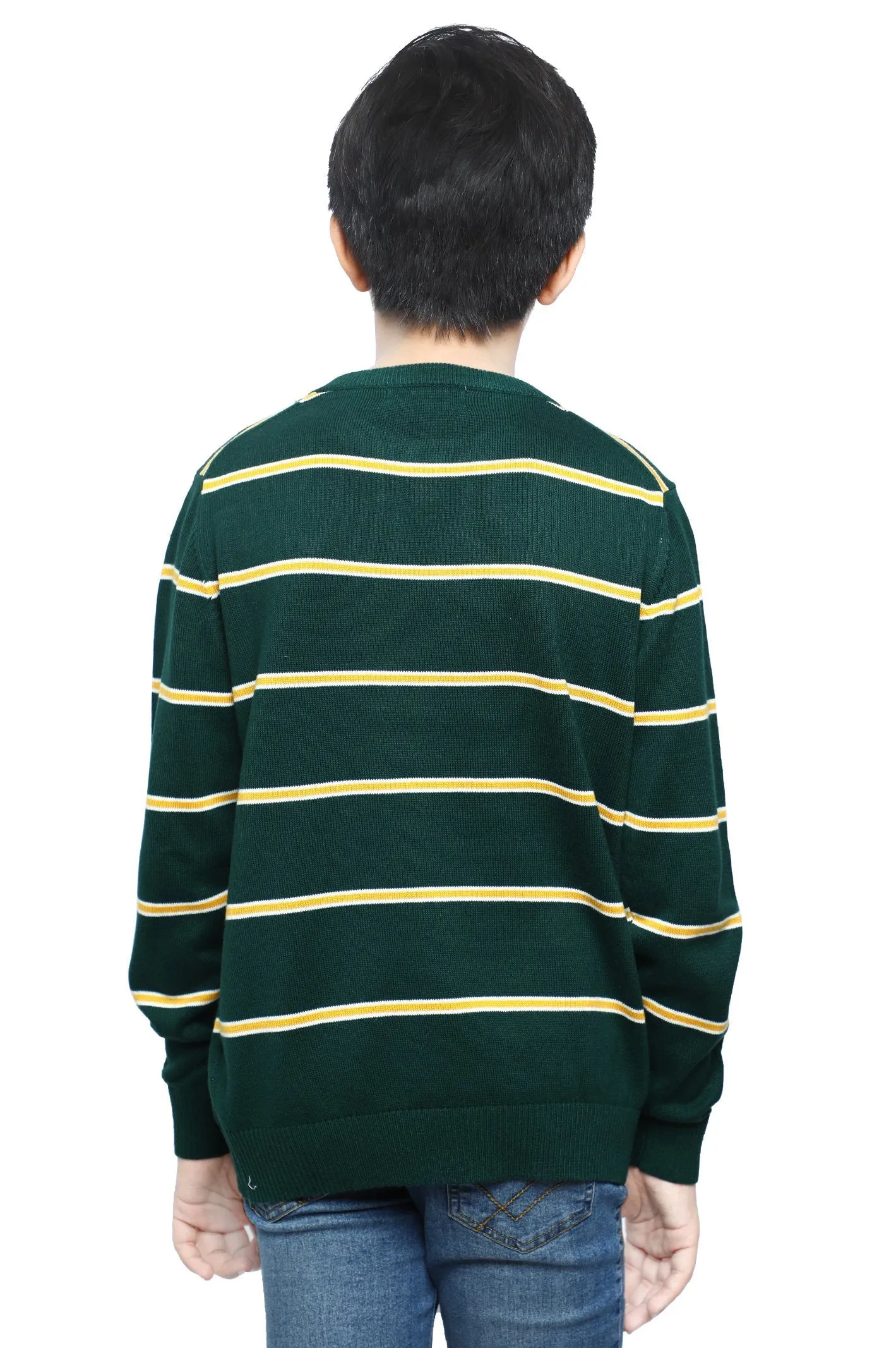 Boys Sweaters In Green SKU: KBE-0162-GREEN