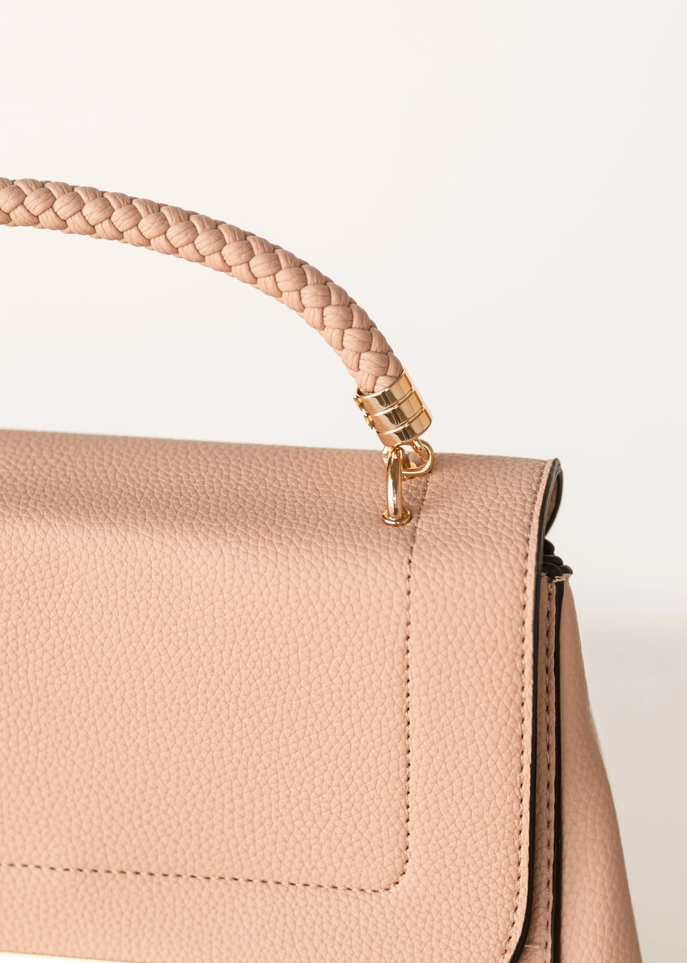 Braided Handle Flap-over Backpack - FINAL SALE