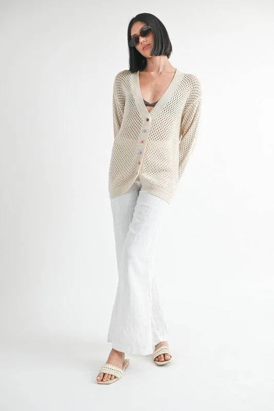 Button Up Crochet Cardigan