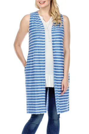 Cardigan Tiered Wave Fabric