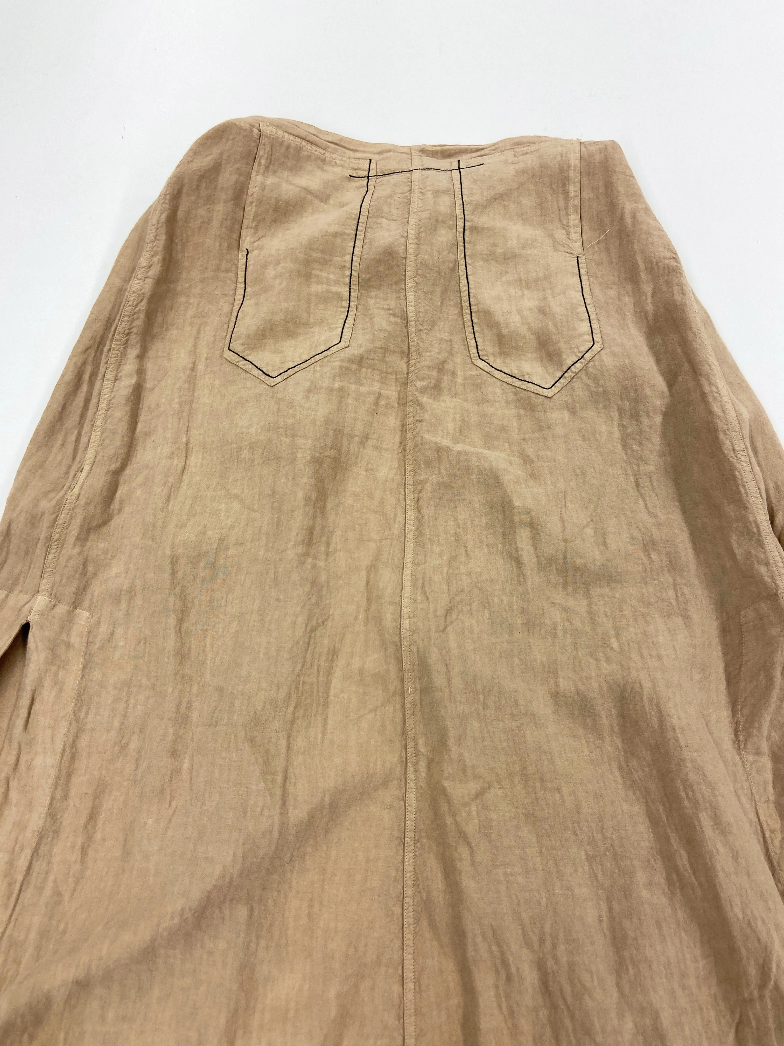 Cargo Wrap Skirt in Beige