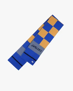 castart check scarf - blue