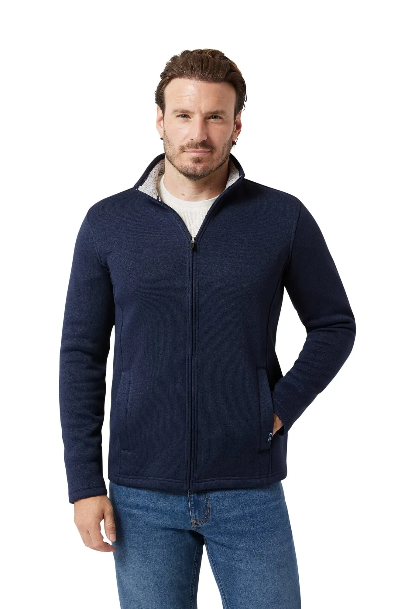 Chaps Men's & Big Men's Coastal Full Zip Fleece Sweater Jacket