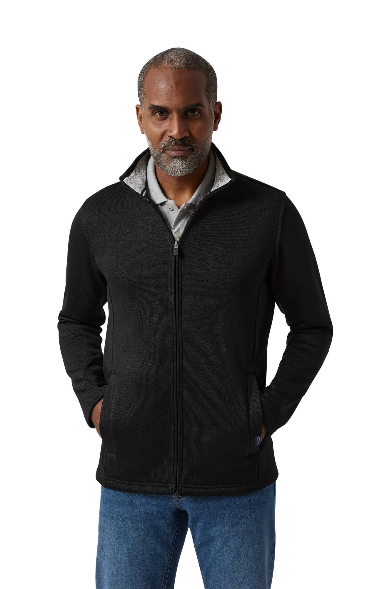 Chaps Men's & Big Men's Coastal Full Zip Fleece Sweater Jacket
