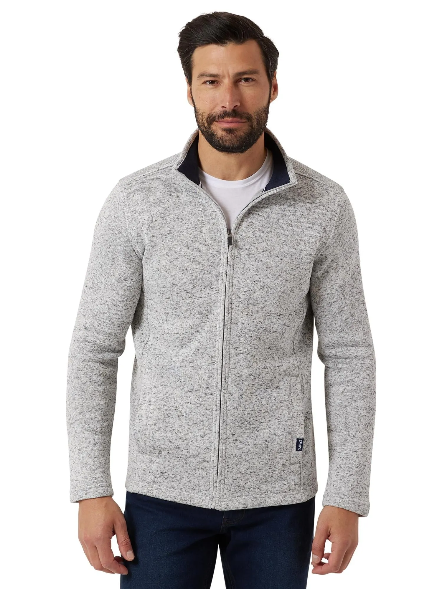 Chaps Men's & Big Men's Coastal Full Zip Fleece Sweater Jacket