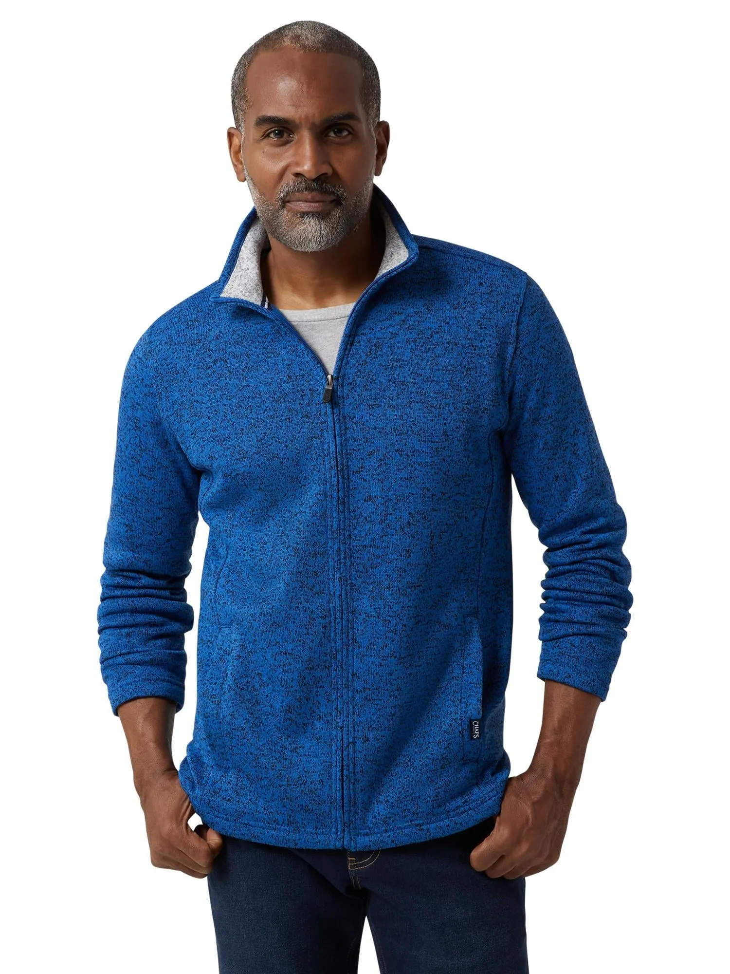 Chaps Men's & Big Men's Coastal Full Zip Fleece Sweater Jacket