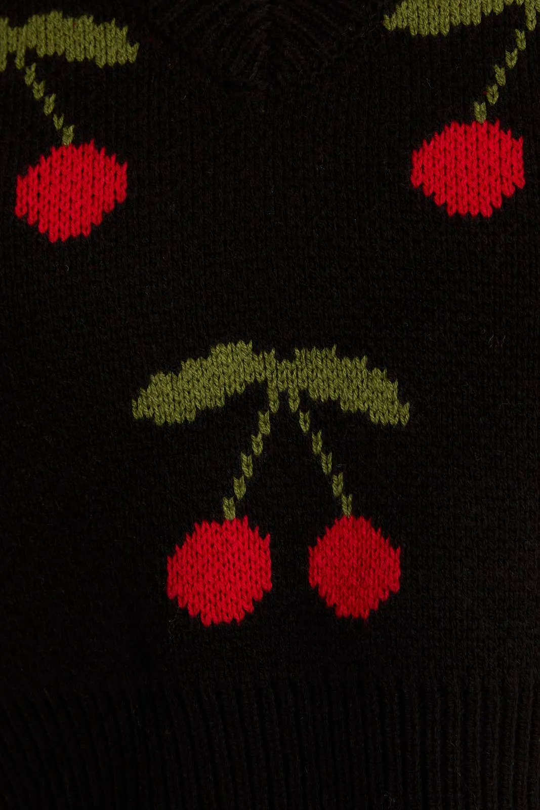 CHERRY CROP SWEATER VEST