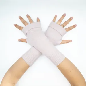 Chunky Ice Pink Fingerless Gloves