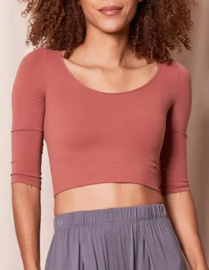 Control Fit 3/4 Sleeve Crop Top