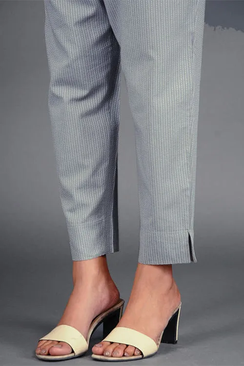 Dharan 'Grey Narrow Pant' Grey Woven Pants