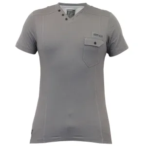 Dissident T-shirt with front pocket in grey