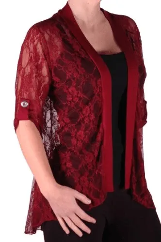 Emily Lace Plus Size Cardigan