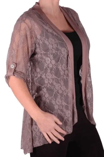 Emily Lace Plus Size Cardigan