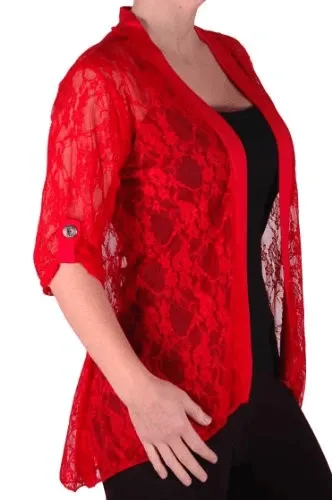Emily Lace Plus Size Cardigan