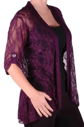 Emily Lace Plus Size Cardigan