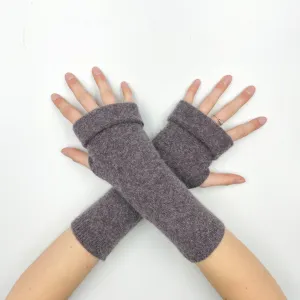 Faded Aubergine Fingerless Gloves