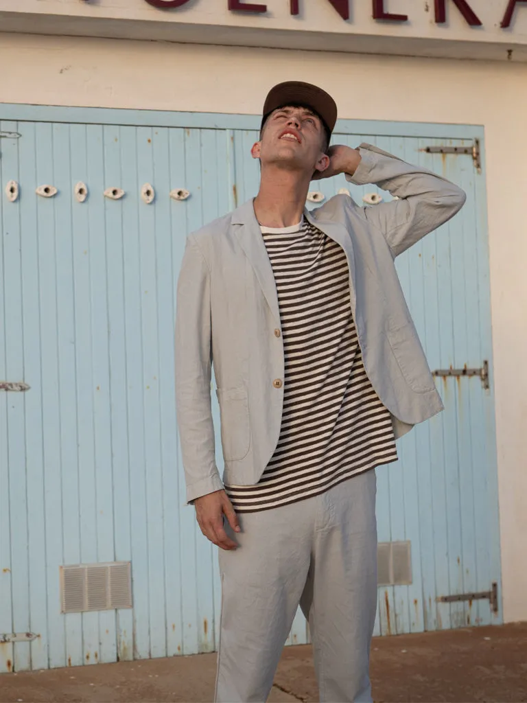 Folk Cotton Linen Blazer in Mist