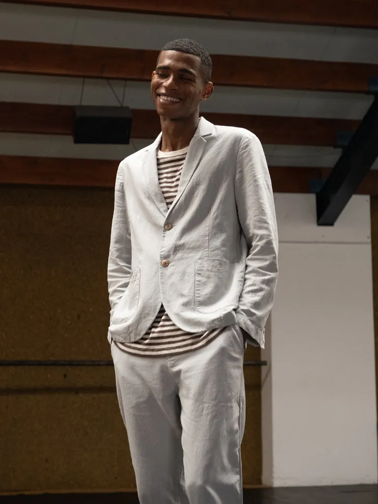 Folk Cotton Linen Blazer in Mist