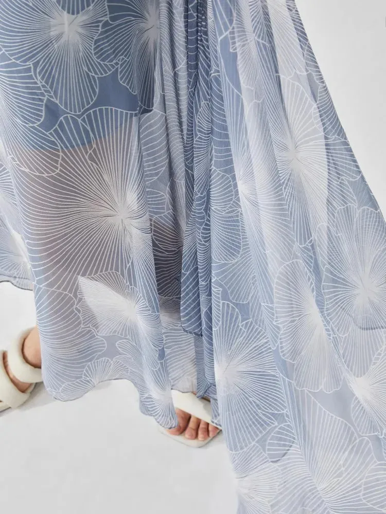 Graceful Silk Floral Dress