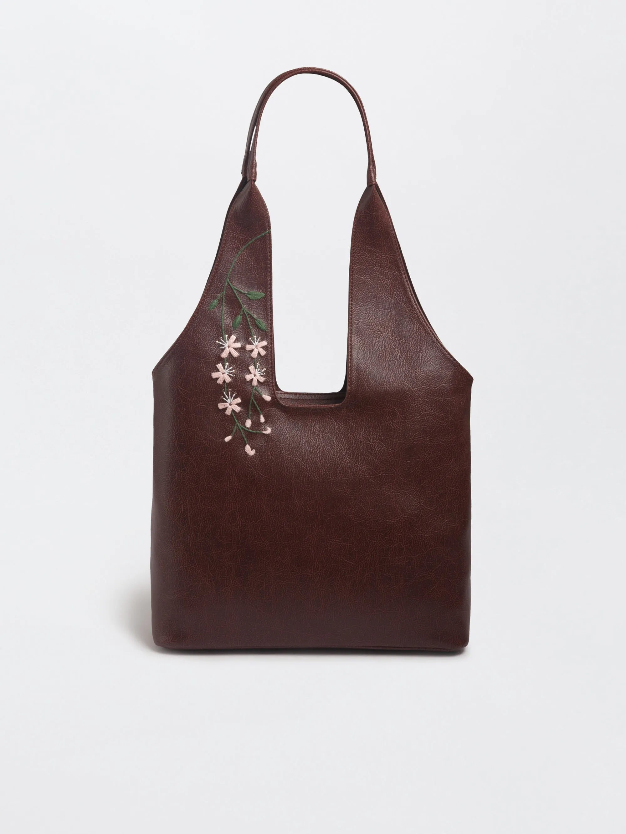 Hand Embroidered Cherry Blossoms Tote Bag