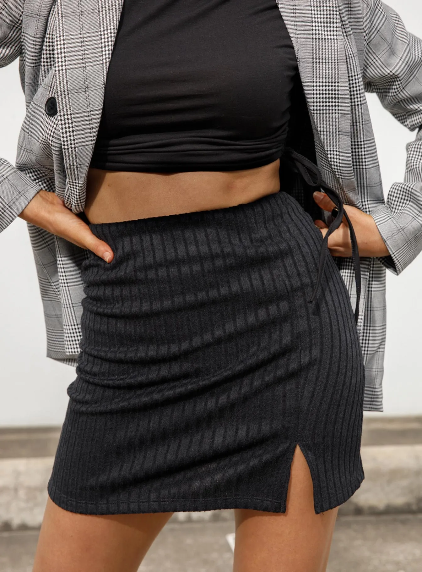 Human Movement Mini Skirt Black