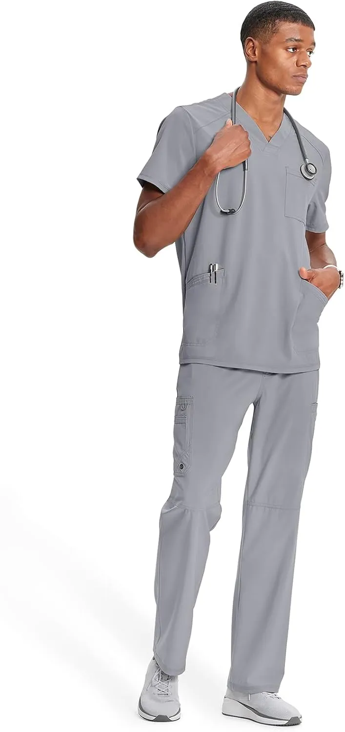 Infinity Cherokee V- Neck Men's Scrub Top with Rib Knit Back Panels CK900A