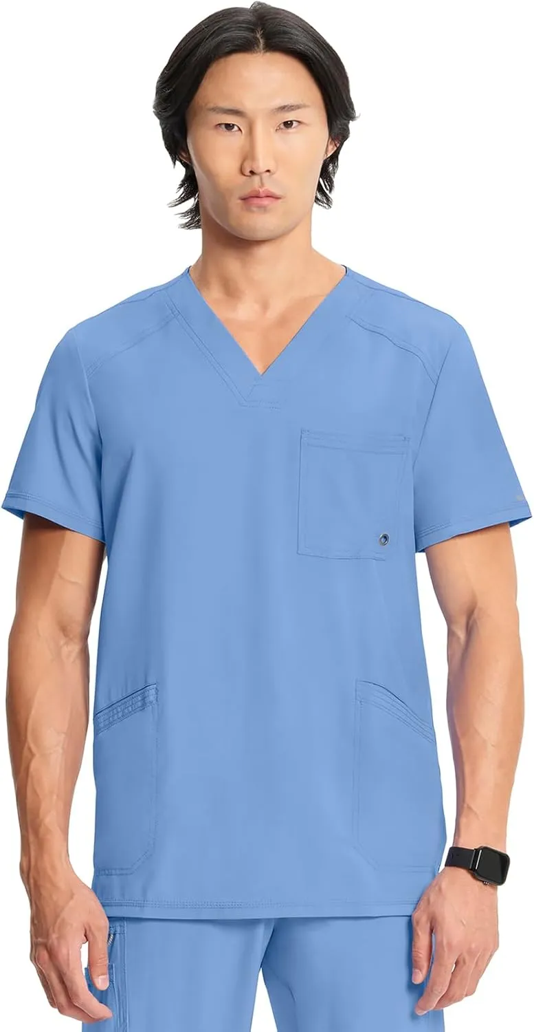 Infinity Cherokee V- Neck Men's Scrub Top with Rib Knit Back Panels CK900A
