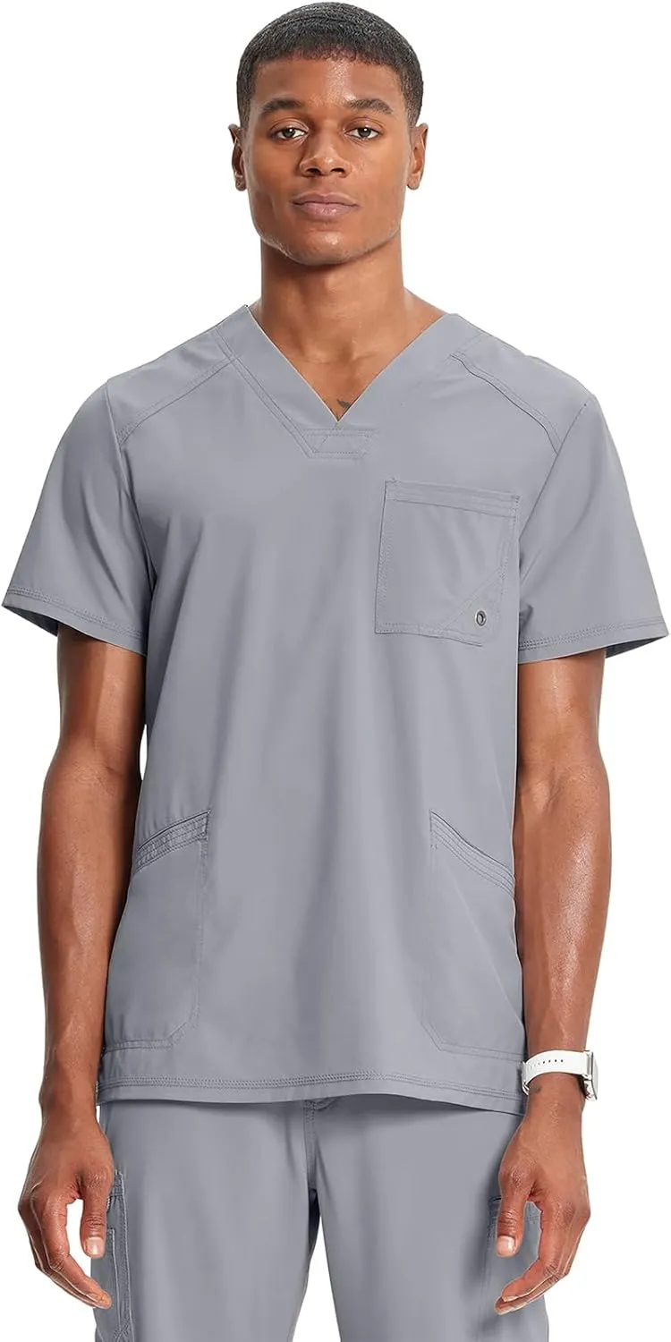 Infinity Cherokee V- Neck Men's Scrub Top with Rib Knit Back Panels CK900A