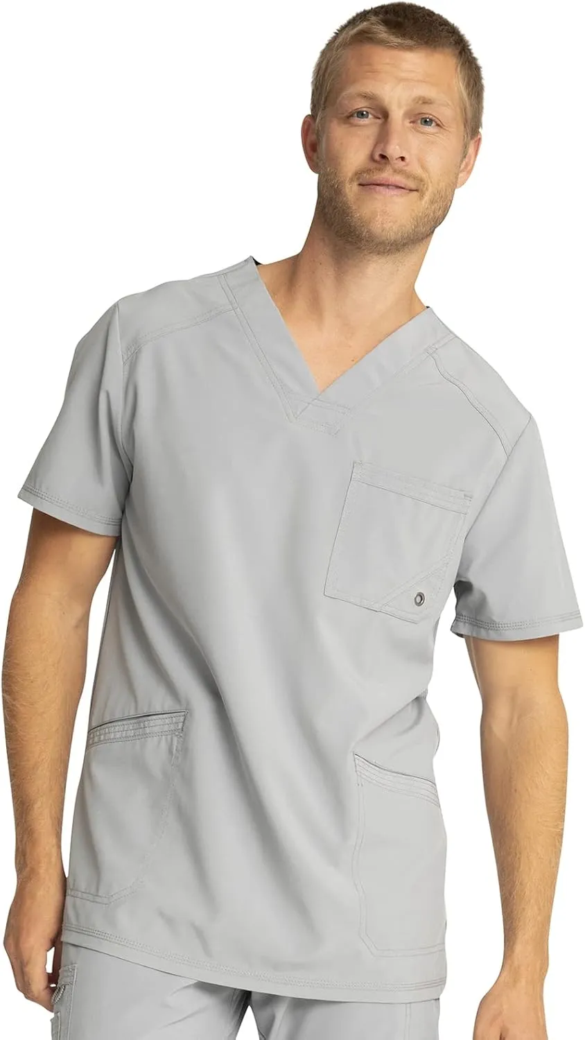 Infinity Cherokee V- Neck Men's Scrub Top with Rib Knit Back Panels CK900A
