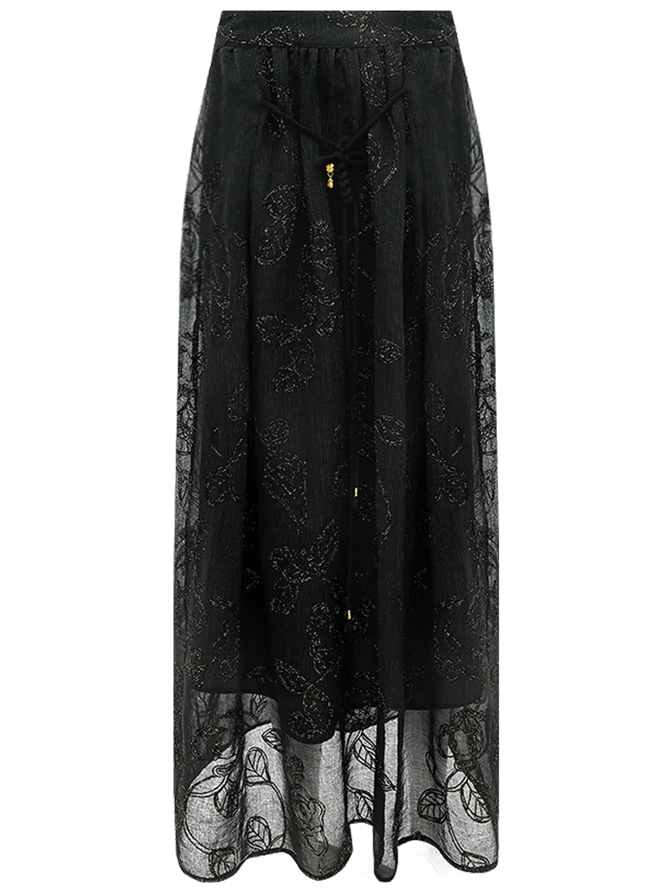 Intricately Embellished Glitter Embroidered Skirt