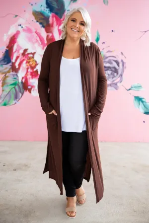 Jane Cardigan in Chocolate
