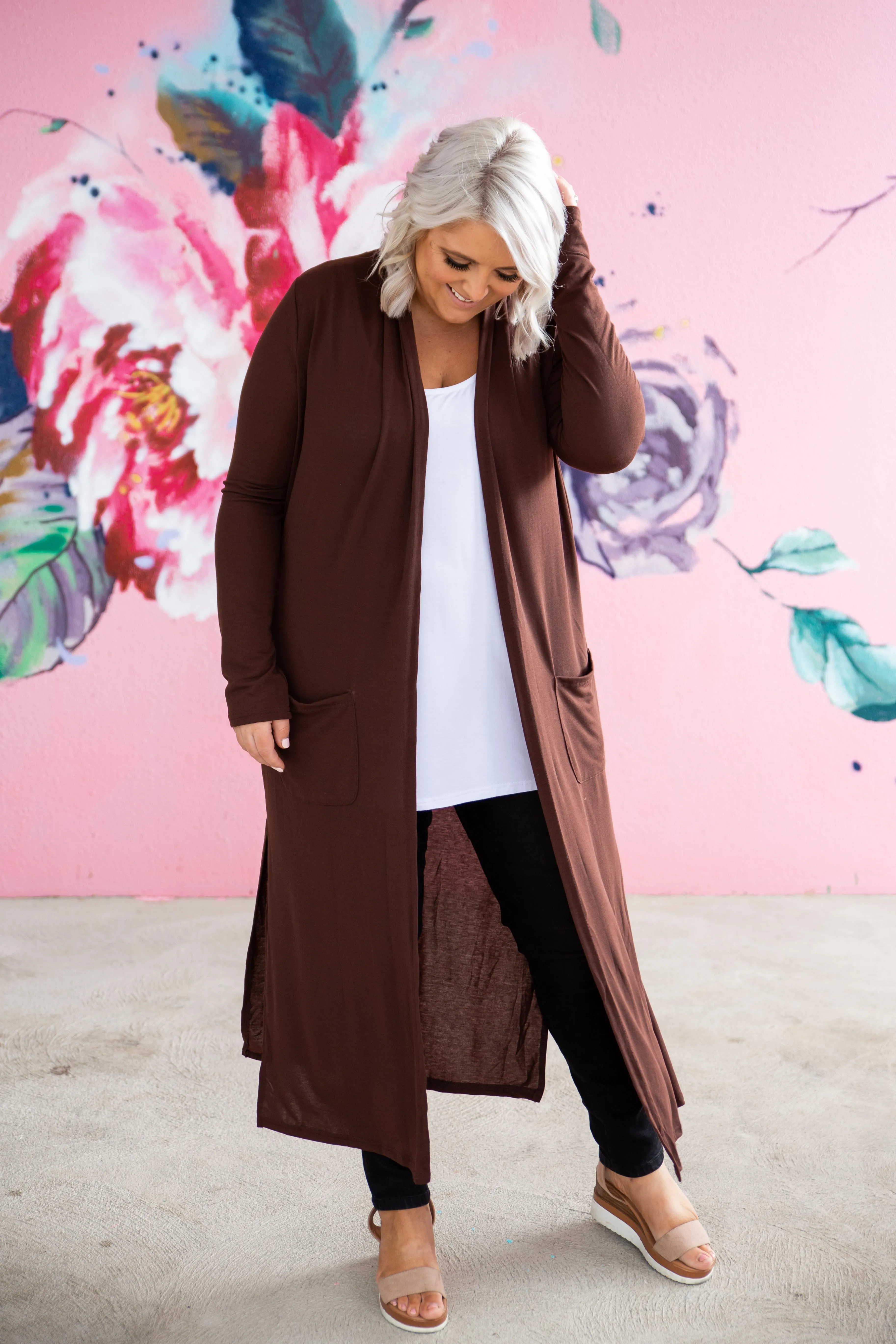Jane Cardigan in Chocolate