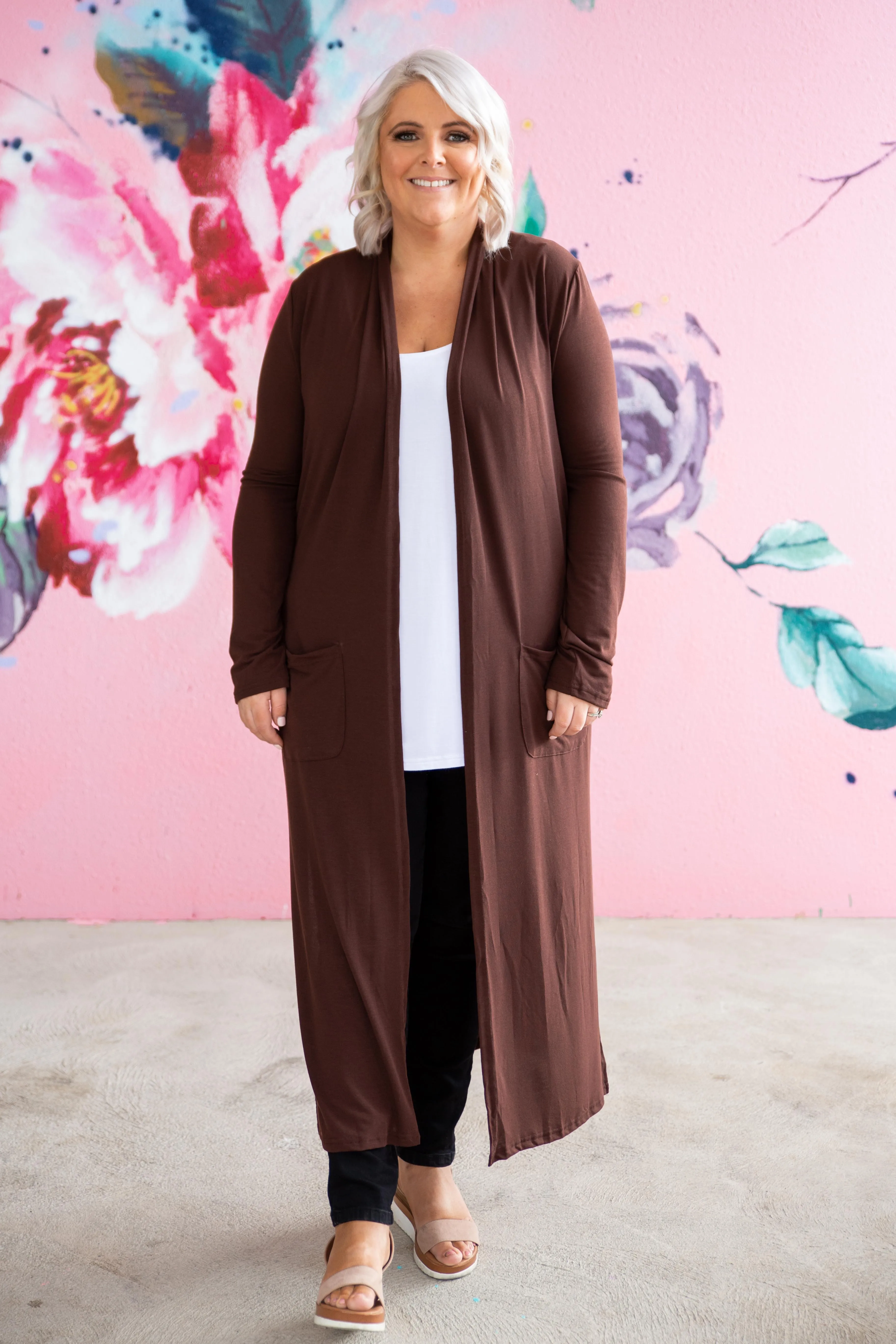 Jane Cardigan in Chocolate