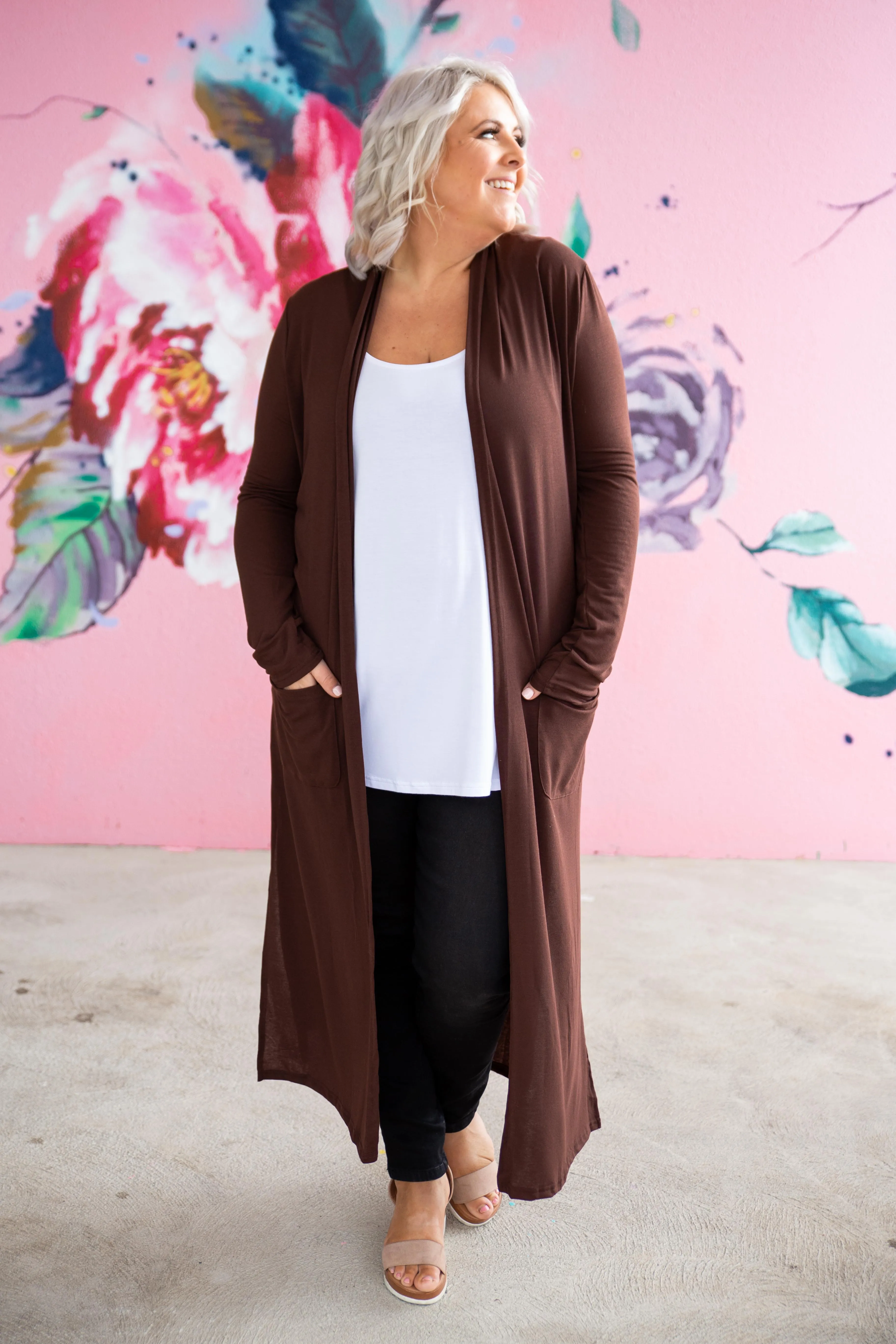 Jane Cardigan in Chocolate