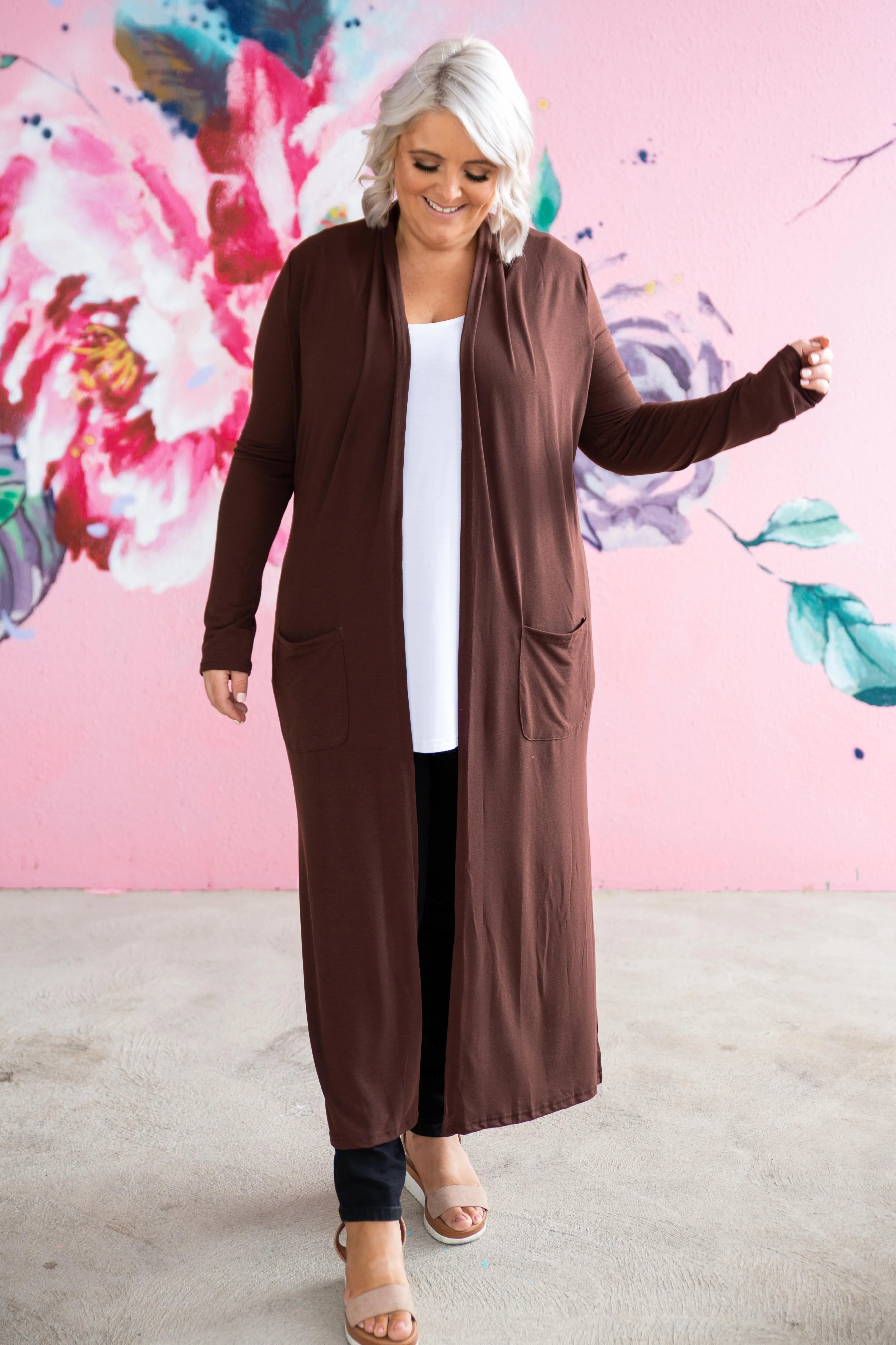Jane Cardigan in Chocolate
