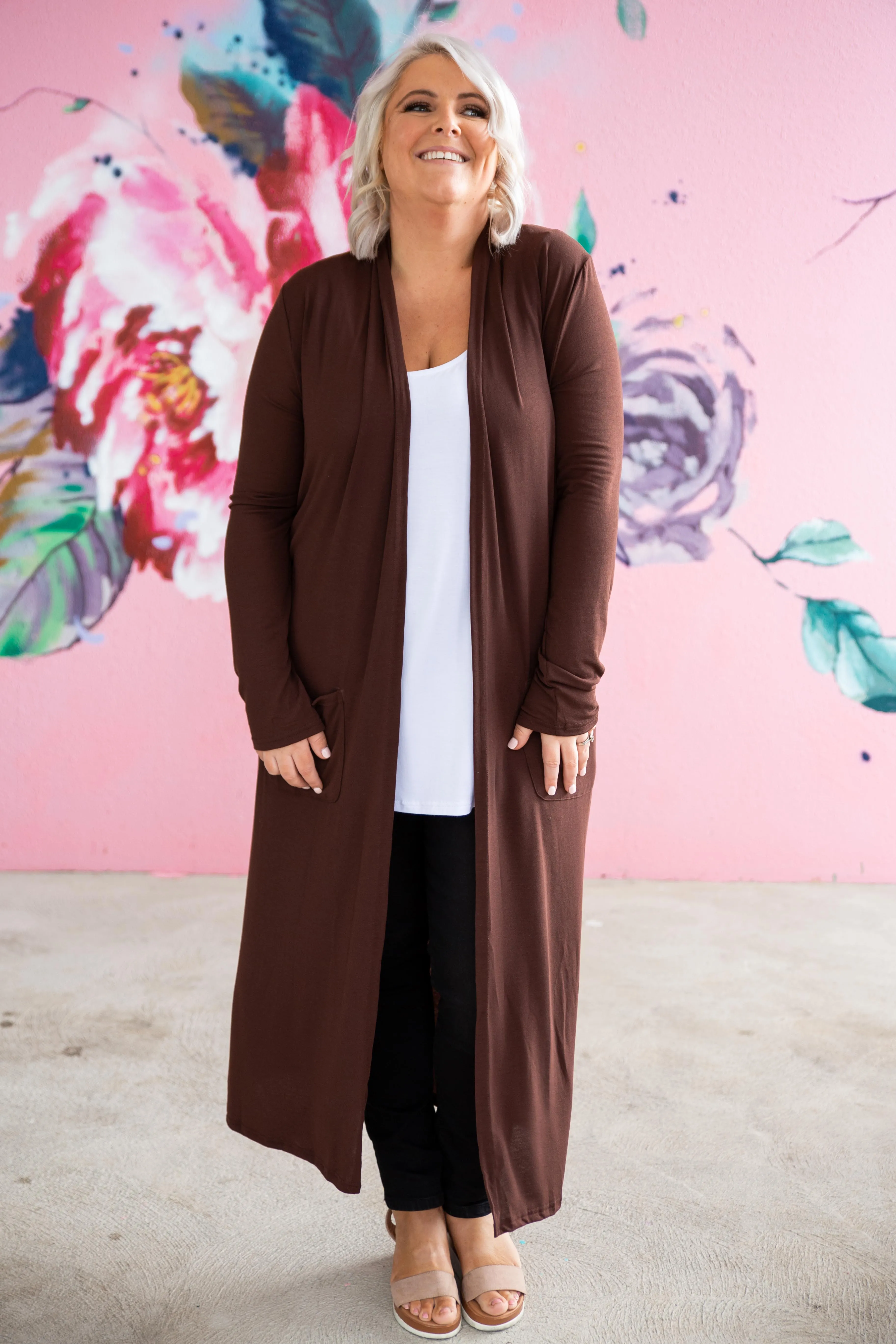 Jane Cardigan in Chocolate