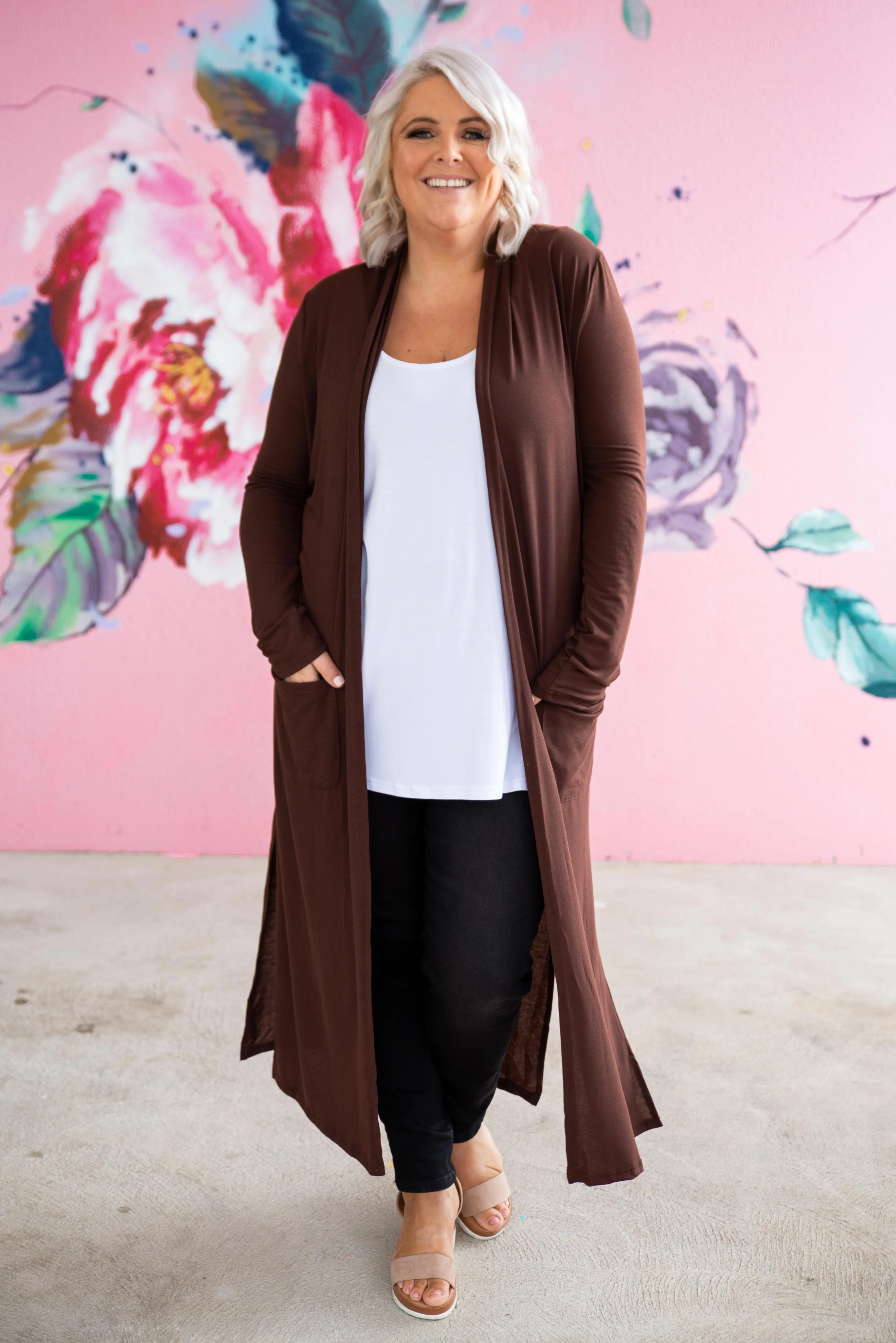 Jane Cardigan in Chocolate