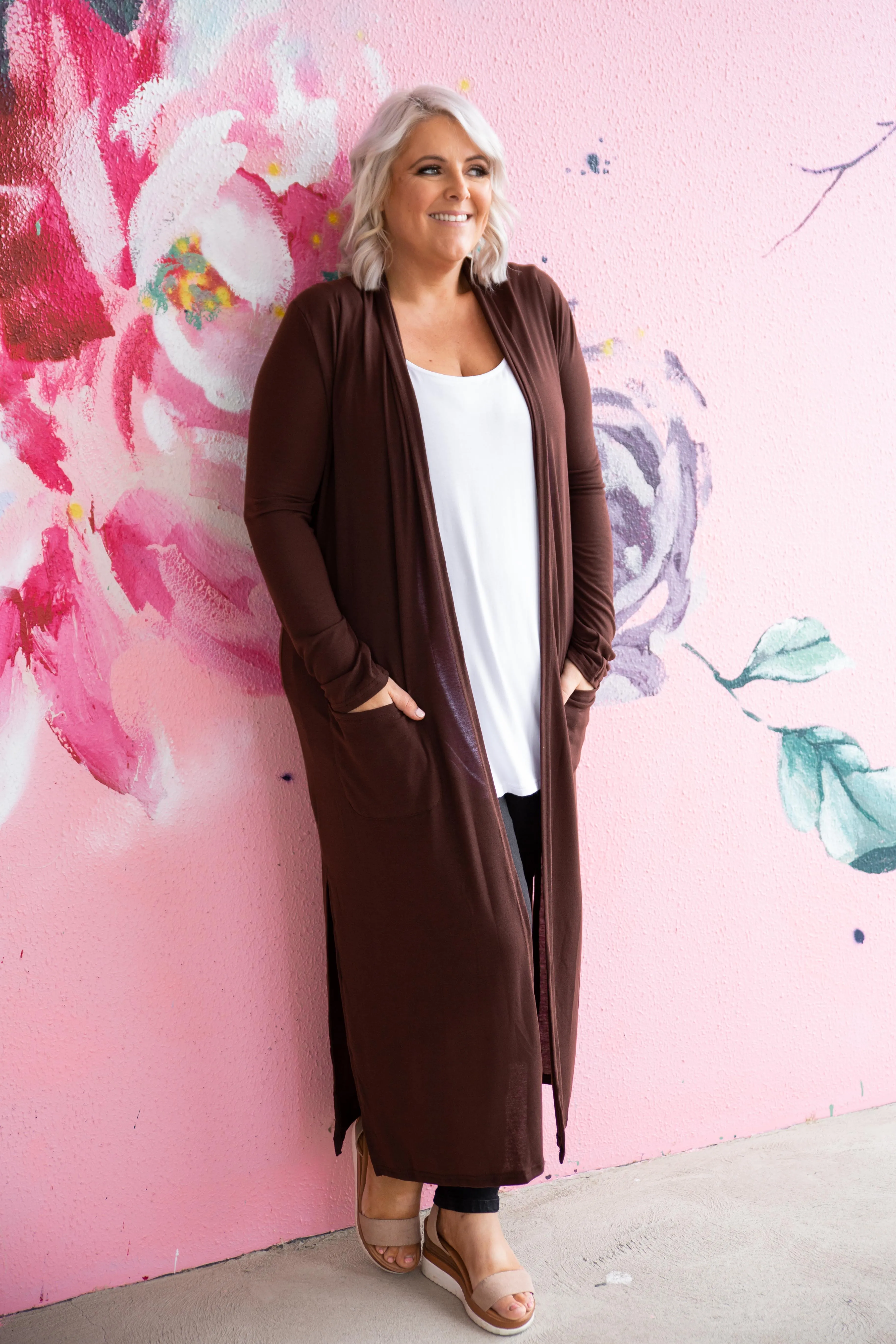 Jane Cardigan in Chocolate