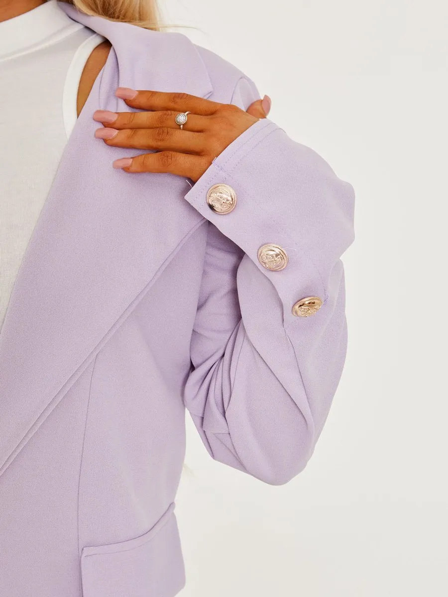 Keith Straight Fit Single Button Blazer In Lilac