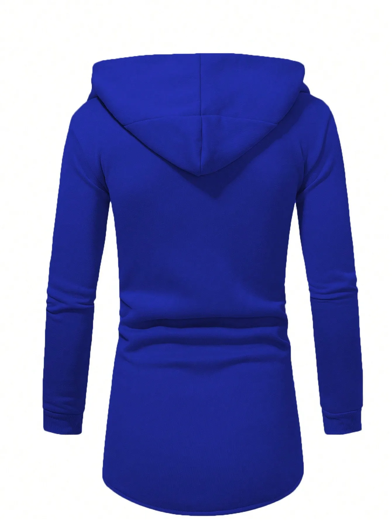 Letter Graphic Open Front Slim Fit Hoodie Coat