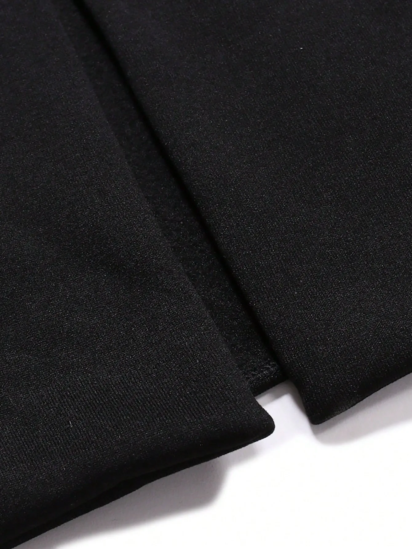 Letter Graphic Open Front Slim Fit Hoodie Coat